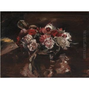 Rosenstillleben (still Life With Roses) by Lovis (Franz Heinrich Louis) Corinth