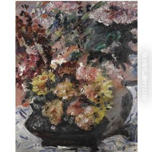 Blumen Im Bronzekubel (flowers In A Bronze Bucket) by Lovis (Franz Heinrich Louis) Corinth