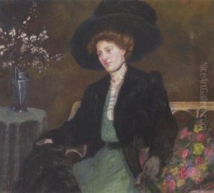 Portrait Einer Sitzenden Dame by Lovis (Franz Heinrich Louis) Corinth