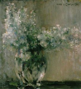 Stillleben Mit Weissem Flieder by Lovis (Franz Heinrich Louis) Corinth