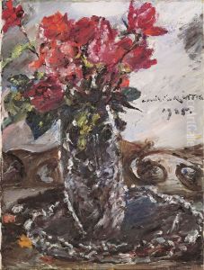 Rote Rosen by Lovis (Franz Heinrich Louis) Corinth