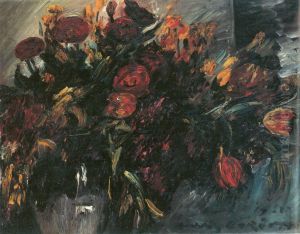 Rote Und Gelbe Tulpen by Lovis (Franz Heinrich Louis) Corinth