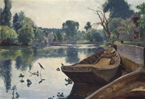 Moret-sur-loing by Fernand Cormon