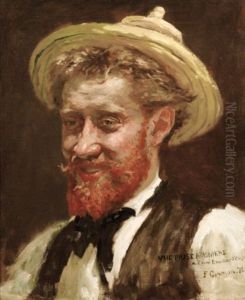 Portrait D'homme Au Chapeau by Fernand Cormon