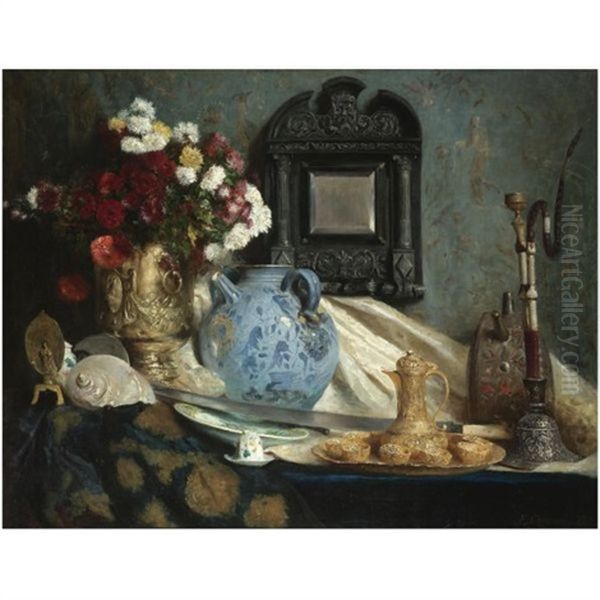 Still Life With Coffee Service And Hookah - view 1
