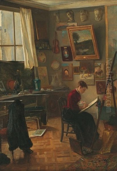 L'eleve Dans L'atelier Du Peintre - view 1