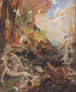 Fantaisie Mythologique, Fete De Printemps by Fernand Cormon