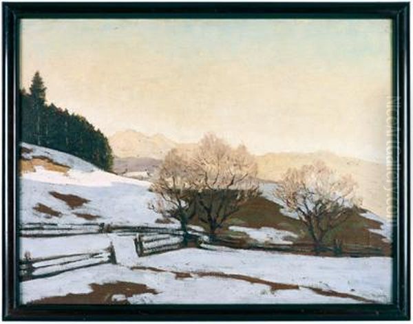 Landschaft Mit Schneefeldern - view 1
