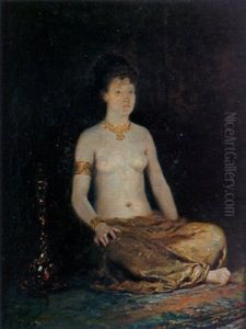 Jeune Femme Orientaliste Assise