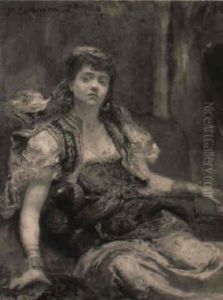 Orientale En Costume Traditionnel by Fernand Cormon