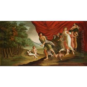 Venus And Adonis by Michele Felice Corne