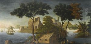 Landscape With Ship Leaving The Harbor