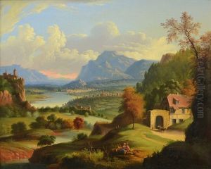 A Scenic Landscape by Michele Felice Corne