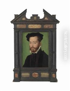 Portrait Of A Gentleman, Bust-length, In A Black Jacket And Collar, Wearing A Beret Portrait Of A Gentleman, Bust-length, In A Black Jacket And Collar, Wearing A Beret