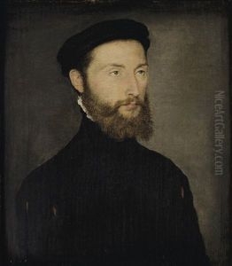 Portrait D'homme Barbu Anciennement Dit De Charles De Cosse-brissac by Corneille de Lyon