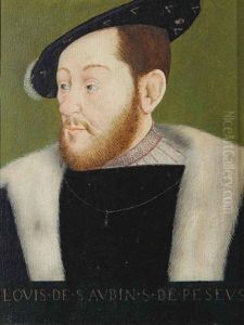 Portrait Of A Gentleman, Said To Be Louis De Saubin De Peseus, Bust-length, In A Black Fur-lined Coat With A Gold Chain And Plumed Black Hat Portrait Of A Gentleman, Said To Be Louis De Saubin De Peseus, Bust-length, In A Black Fur-lined Coat With A Gold Chain And Plumed Black Hat