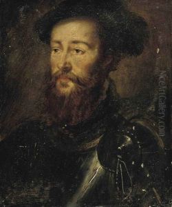 Portrait Of A Bearded Man In A Breast-plate, With A Feathered Cap Portrait Of A Bearded Man In A Breast-plate, With A Feathered Cap