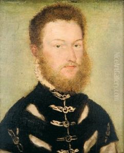 Portrait D'homme Barbu Sur Fond Vert Portrait D'homme Barbu Sur Fond Vert