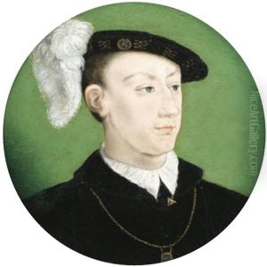 Portrait Of A Young Man, Head And Shoulders, In A Black Feathered Cap Portrait Of A Young Man, Head And Shoulders, In A Black Feathered Cap