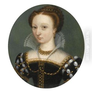 Portrait Of A Lady In An Elaborately Decorated Dress And Necklace (mary Stuart, Queen Consort Of Francois Ii Of France?)