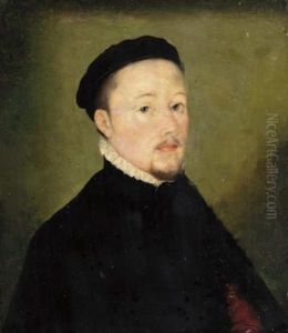 Portrait Of A Man, Bust Length, Wearing A Black Overcoat And A Beret Portrait Of A Man, Bust Length, Wearing A Black Overcoat And A Beret