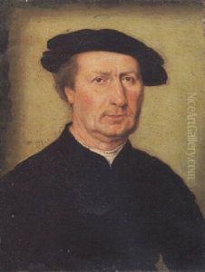 Portrait Of A Man,wearing A Dark Doublet And Cap Portrait Of A Man,wearing A Dark Doublet And Cap