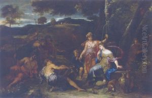 The Meeting Of Jacob And Rachel At Haran's Well by Michel Corneille the Younger