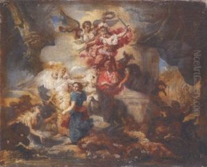 Allegorie Des Victoires De La France by Jean-Baptiste Corneille