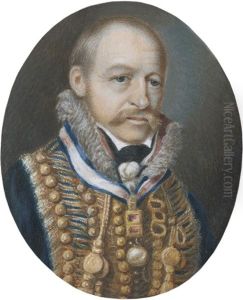 Bildnis Eines Schwedischen Offiziers Im Mornerschen Husarenregiment Mit Pelzbesatz