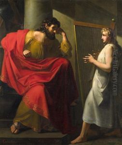David Spielt Vor Saul Die Harfe by Peter von Cornelius