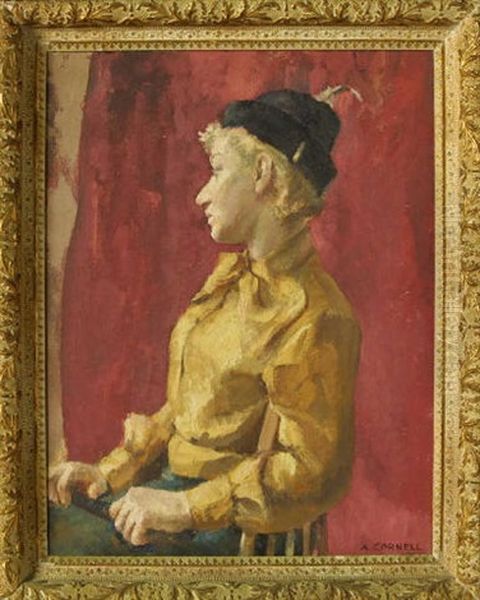 Woman In A Black Hat - view 1