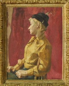 Woman In A Black Hat by Allela Cornell