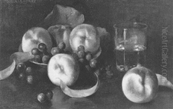 Still Life With Peaches And Grapes - view 1
