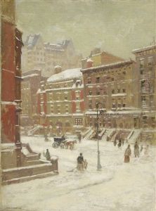 New York City Scene by Paul Cornoyer