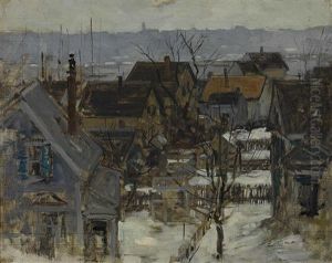 Rooftop Sketch by Paul Cornoyer