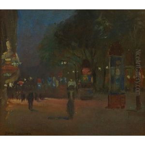 Paris Street Scene by Paul Cornoyer