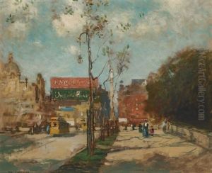 Near The Park, New York by Paul Cornoyer