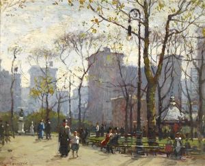 Washington Square Park, New York by Paul Cornoyer