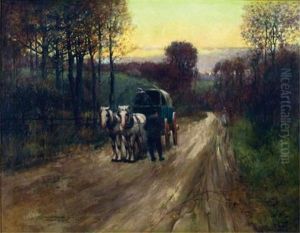 Horse-drawn Carriage On A Rural Path, St. Louis Horse-drawn Carriage On A Rural Path, St. Louis