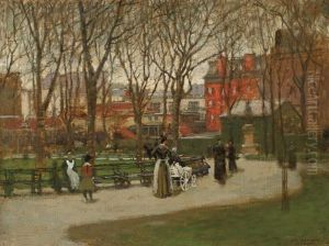 A Park In New York by Paul Cornoyer