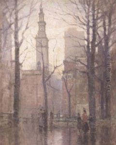 Madison Square In New York by Paul Cornoyer