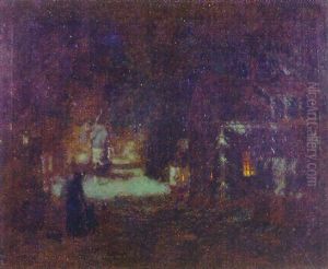 Evening In A New England Town by Paul Cornoyer