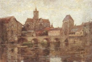 River Through A French Village by Paul Cornoyer