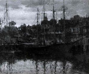 Harbor At Twilight by Paul Cornoyer