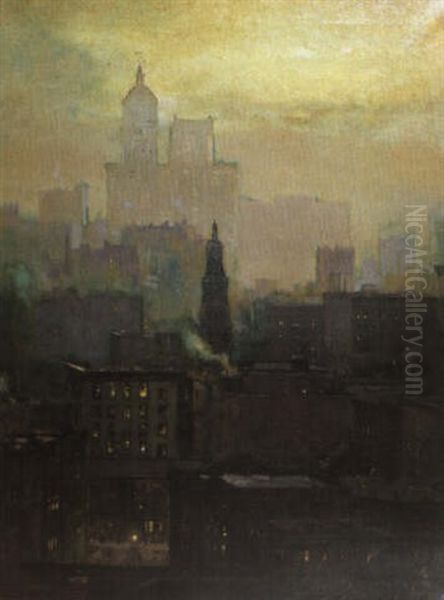 Twilight Skyline, New York City - view 1