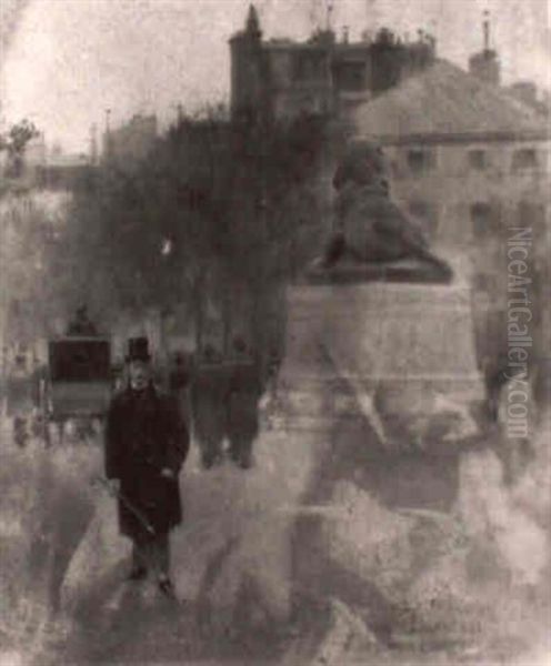 Parisian Scene With Figures - view 1