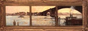 A View Of St. Louis, A Tryptich by Paul Cornoyer