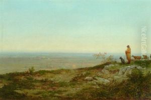 En Hyrde Ser Ud Over Landskabet Ved Egnen Omkring Beauvais