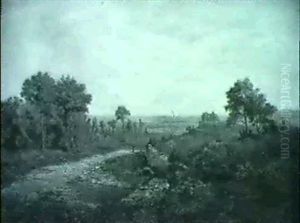 Franzosische Sommerlandschaft by Jean-Jean Cornu