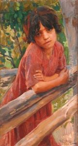 Ritratto Di Fanciulla Alla Staccionata